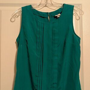 Emerald Green Sleeveless Blouse